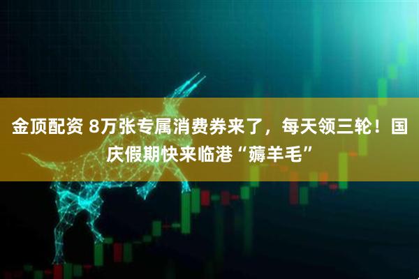 金顶配资 8万张专属消费券来了，每天领三轮！国庆假期快来临港“薅羊毛”